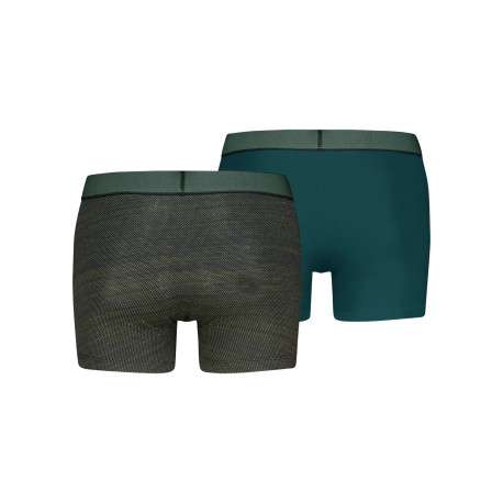Lot de 2 boxers classiques en coton verts à motifs munis du logo - Image 2