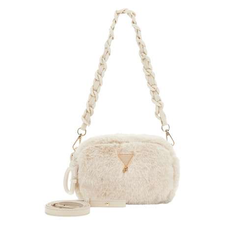 Sac à bandoulière écru uni avec une bandoulière amovible réglable
