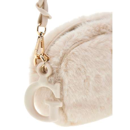 Sac à bandoulière écru uni avec une bandoulière amovible réglable - Image 2