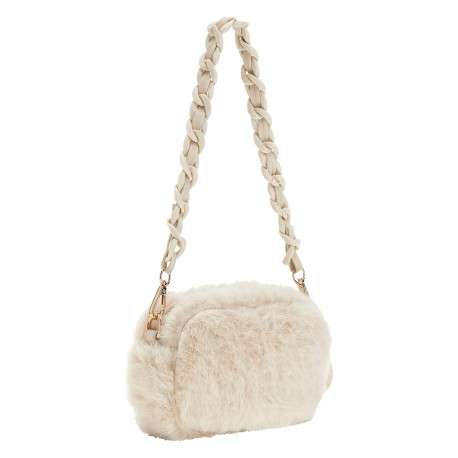Sac à bandoulière écru uni avec une bandoulière amovible réglable - Image 3