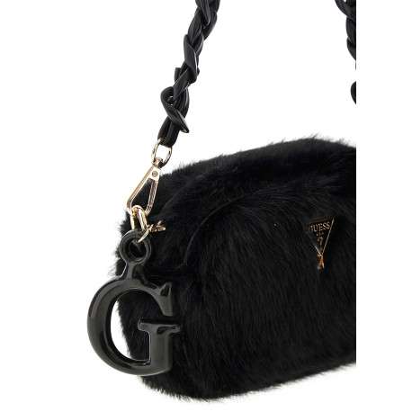 Sac à bandoulière réglable et amovible noir uni avec un logo de la marque - Image 2