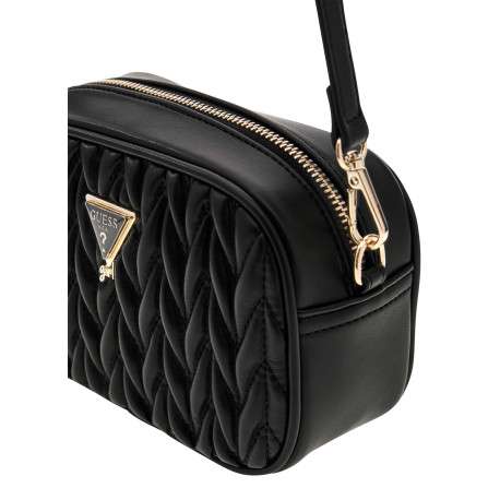 Sac à bandoulière réglable et amovible noir uni avec un logo de la marque - Image 2
