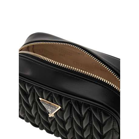 Sac à bandoulière réglable et amovible noir uni avec un logo de la marque - Image 3