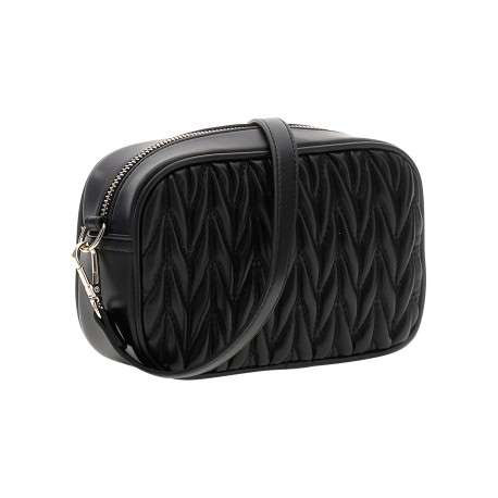 Sac à bandoulière réglable et amovible noir uni avec un logo de la marque - Image 4
