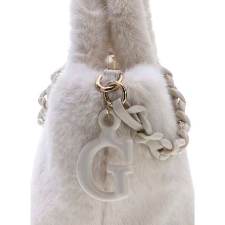 Sac shopping écru uni avec des anses et une bandoulière amovible réglable - Image 5