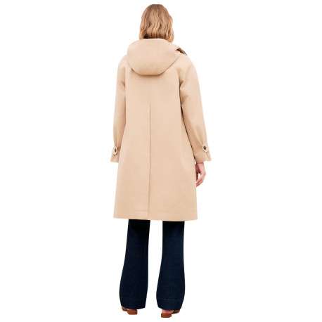 Trench sable uni avec une coupe droite et des manches longues - Image 3