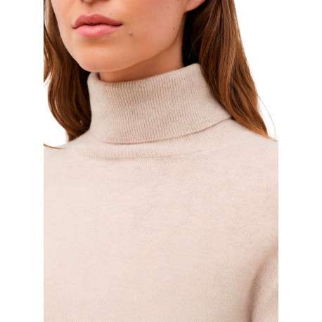 Pull sable uni avec une coupe moulante et des manches longues - Image 6