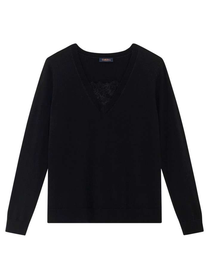Pull noir uni avec une...
