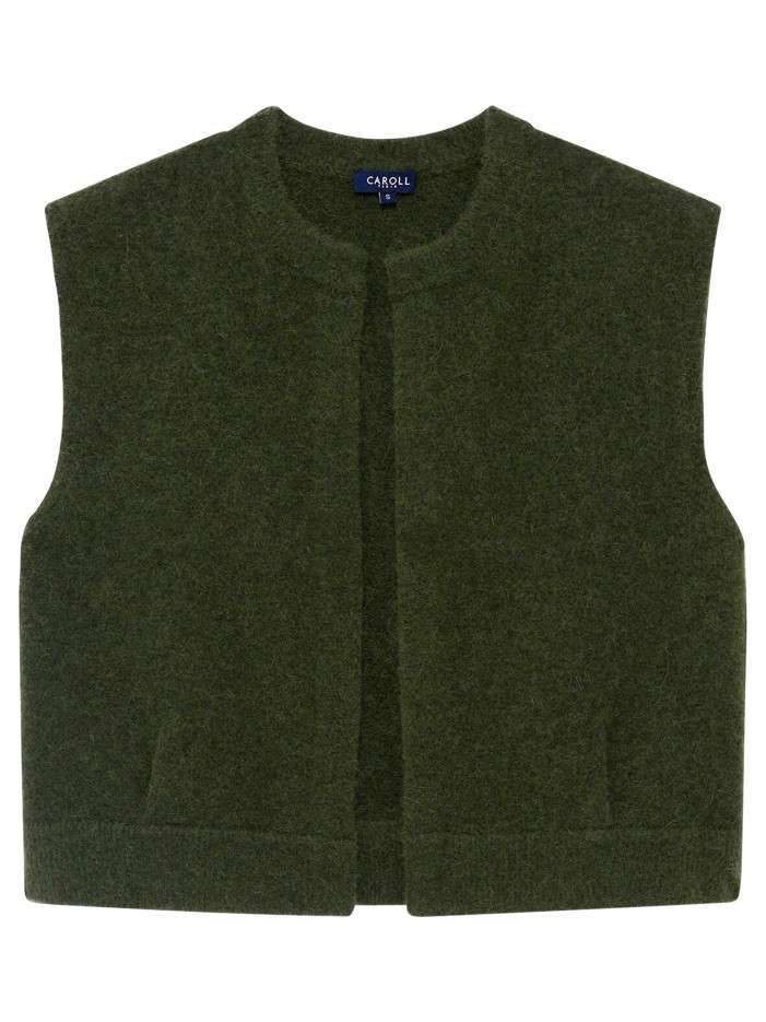 Gilet kaki uni sans manche...