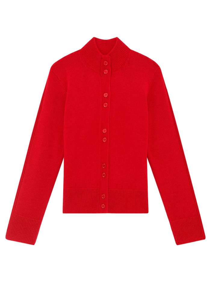 Gilet rouge uni avec une...