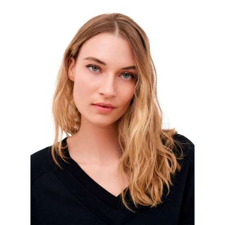 Pull noir uni avec une coupe droite et des manches longues - Image 6