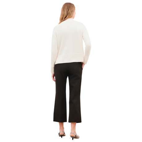 Pull écru uni avec une coupe droite et des manches longues - Image 3