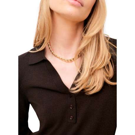 Pull marron uni avec une coupe droite et des manches longues - Image 6