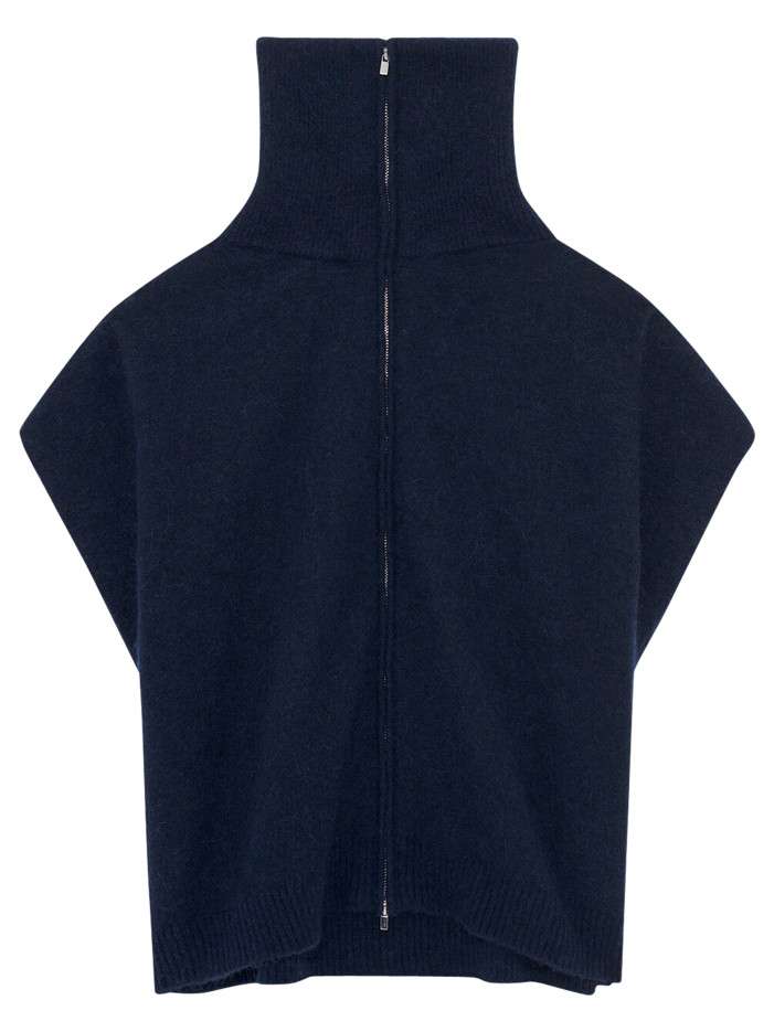 Gilet marine uni avec une...