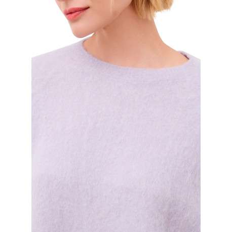 Pull mauve uni avec une coupe droite et des manches longues - Image 6