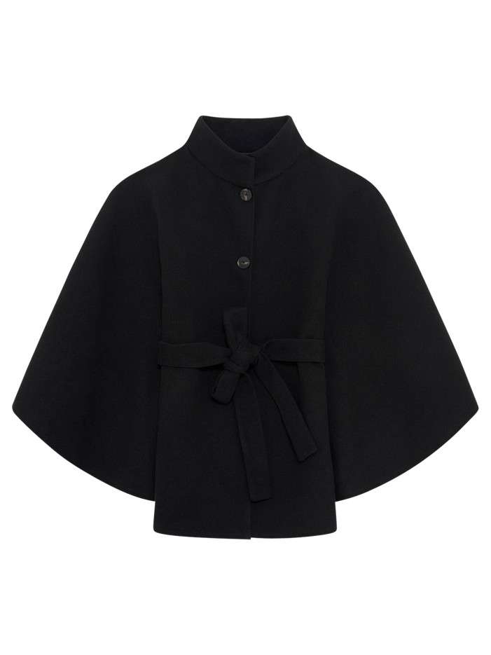 Poncho noir uni avec une...
