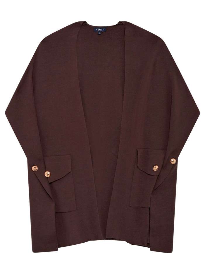 Gilet chocolat uni avec une...