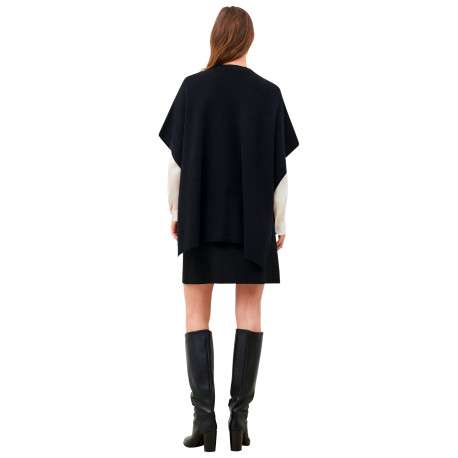 Gilet noir uni avec une coupe droite et des manches courtes - Image 3
