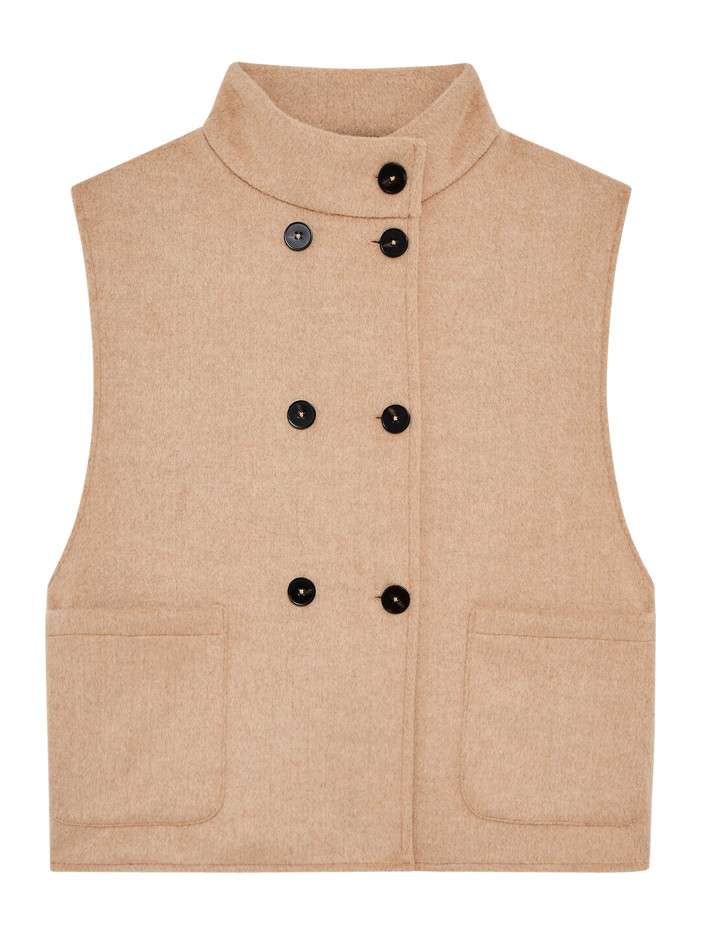 Manteau beige uni avec une...