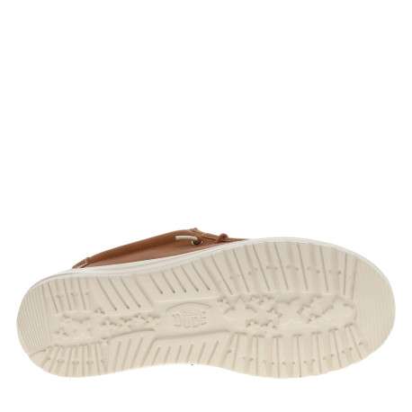 Sneakers Wally Classic camel à talon plat munis d'une semelle blanche - Image 6