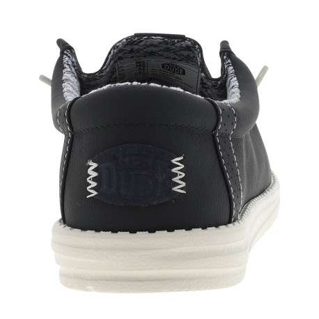 Sneakers Wally Classic bleu marine à talon plat et lacets ronds - Image 4