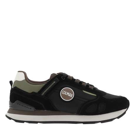 Baskets running Travis Sport Colors en cuir noires avec une semelle plate - Image 2