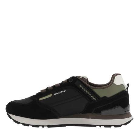 Baskets running Travis Sport Colors en cuir noires avec une semelle plate - Image 3