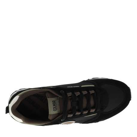 Baskets running Travis Sport Colors en cuir noires avec une semelle plate - Image 5