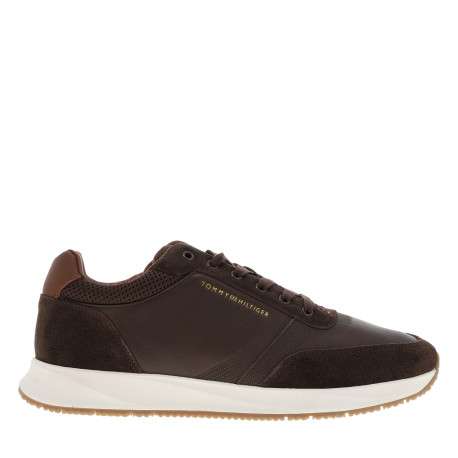 Baskets running Th Dressy Runner en cuir chocolat à semelle plate - Image 2