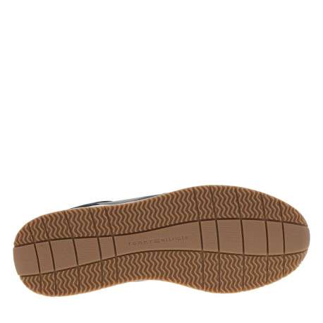 Basket en cuir bleu marine à semelle plate et une fermeture à lacets - Image 6