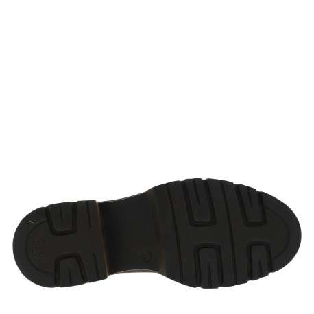 Boots en cuir chocolat à semelle décrochée bas avec un zip à l'arrière - Image 6