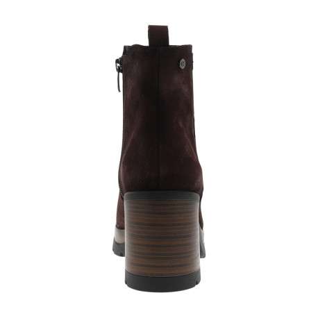 Boots en cuir violettes à semelle décroché haute avec un soufflet élastiqué - Image 4