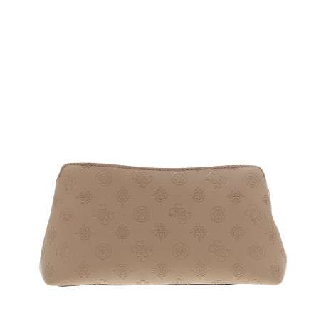Sac à bandoulière amovible beige avec imprimé monogramme embossé - Image 4