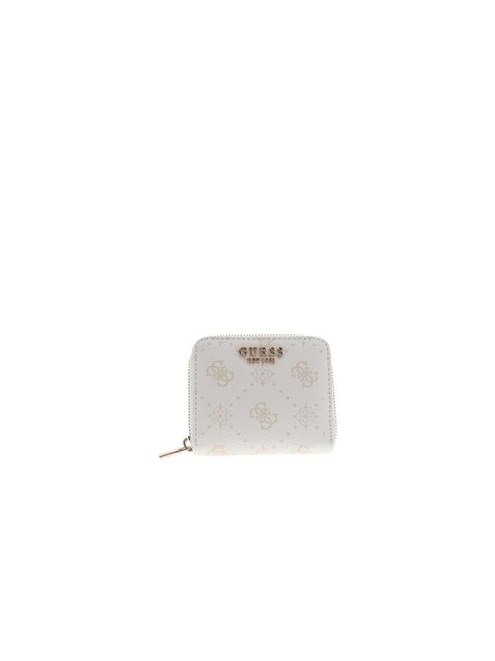 Porte-monnaie blanc à motif...