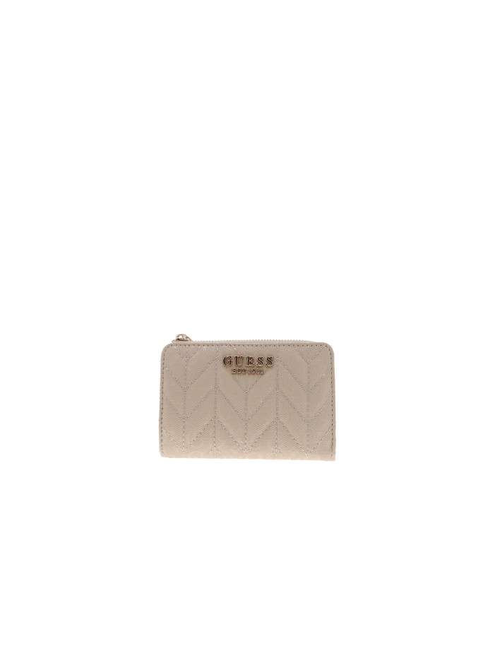 Porte-monnaie beige à motif...