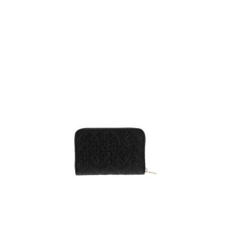 Portefeuille noir à motif monogramme pourvu d'une fermeture à zip - Image 2