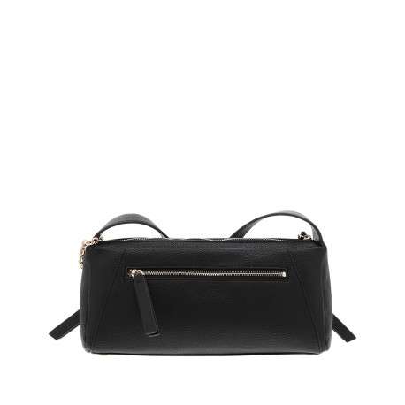 Sac à bandoulière réglable noir uni avec une fermeture à zip - Image 4