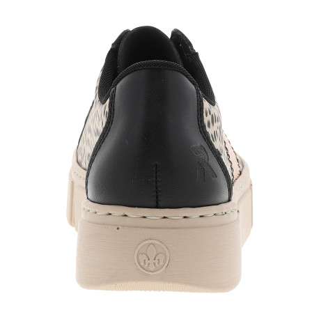 Tennis noires avec un talon plateau et pourvues de lacets noirs - Image 4