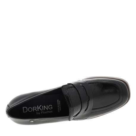 Mocassins en cuir noir vernis avec une semelle décroché moyen - Image 5