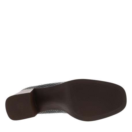 Mocassins en cuir noir verni à semelle décroché moyen et à boucle - Image 6