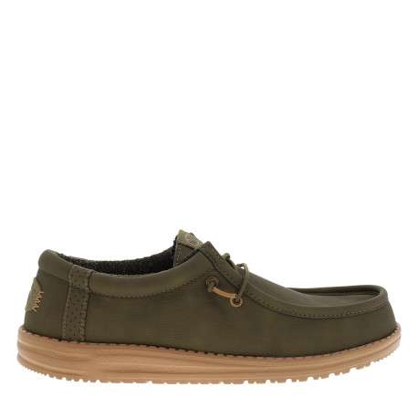 Sneakers Wally Classic kaki à talon plat avec une fermeture slip-on - Image 2