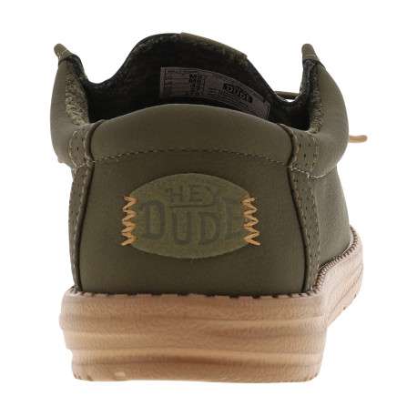 Sneakers Wally Classic kaki à talon plat avec une fermeture slip-on - Image 4