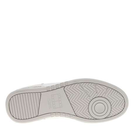 Sneakers blanches en cuir avec un talon plat et pourvues de lacets - Image 6