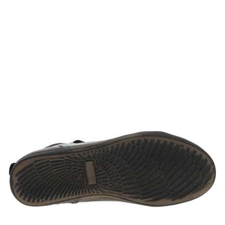 Bottines en cuir noires à talon plat avec des lacets et une fermeture zippée - Image 6