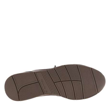 Baskets running chocolat à semelle plate à lacets et zip latéral - Image 6