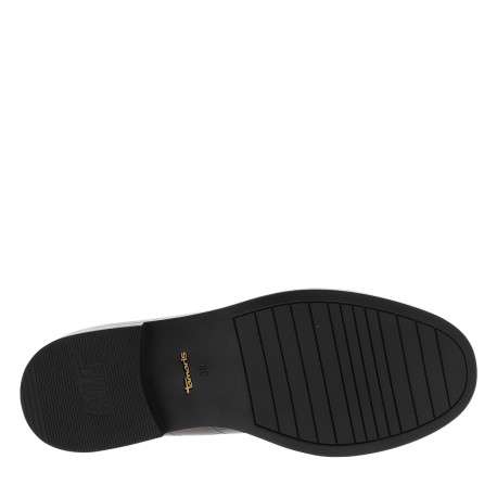 Mocassins chocolat avec un talon plat et un revêtement effet crocodile - Image 6