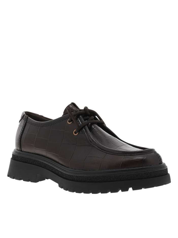Mocassins en cuir marron à...