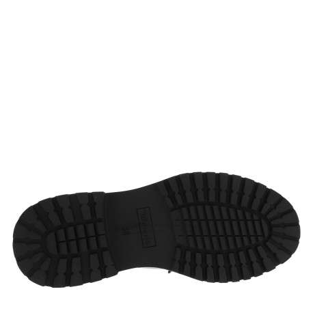 Mocassins en cuir marron à semelle plate et une femreture à lacets - Image 6