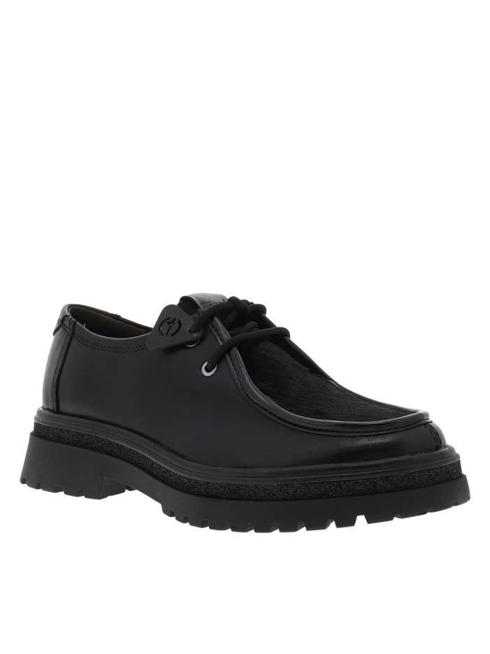 Mocassins en cuir noir à...