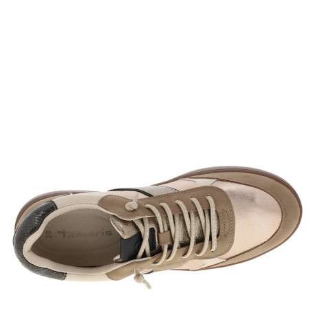 Tennis or avec un talon plat et pourvus de lacets élastiqués - Image 5